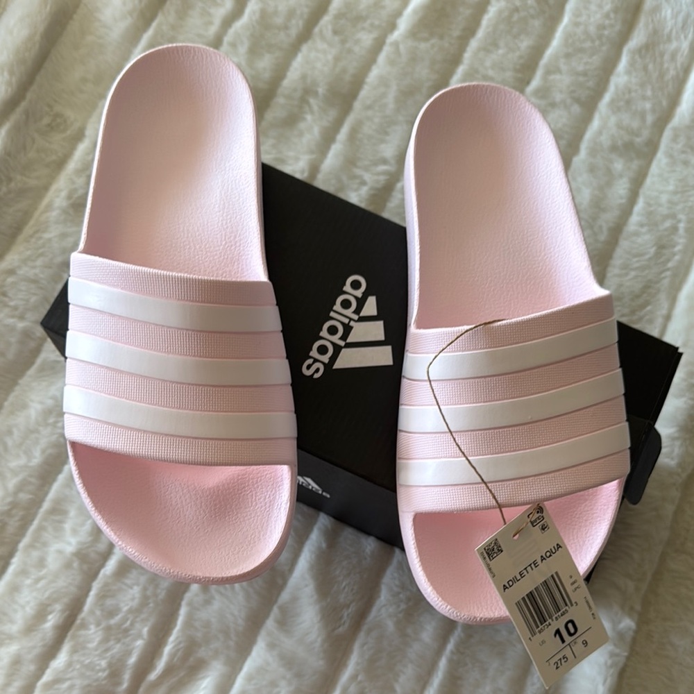 adidas Light Pink Women's Slide Slippers